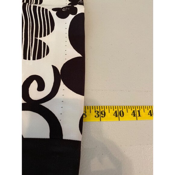 Connected Apparel Dress Floral Sleeveless Sheath Black White Color Block Sz 12 - Picture 5 of 9